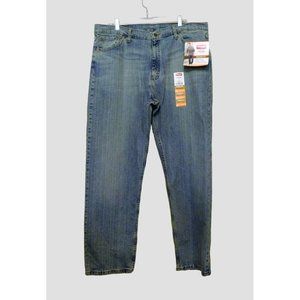 Wrangler 5 Star Jeans 40 x 32 Blue Denim Relaxed Fit Cotton Medium Wash NEW